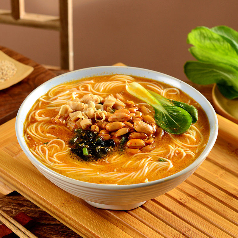 Φραγκάντικη γεύση σεζάμου Γρήγορη μαγειρική Τέλεια μη τηγανητά άμεσα νουντλς