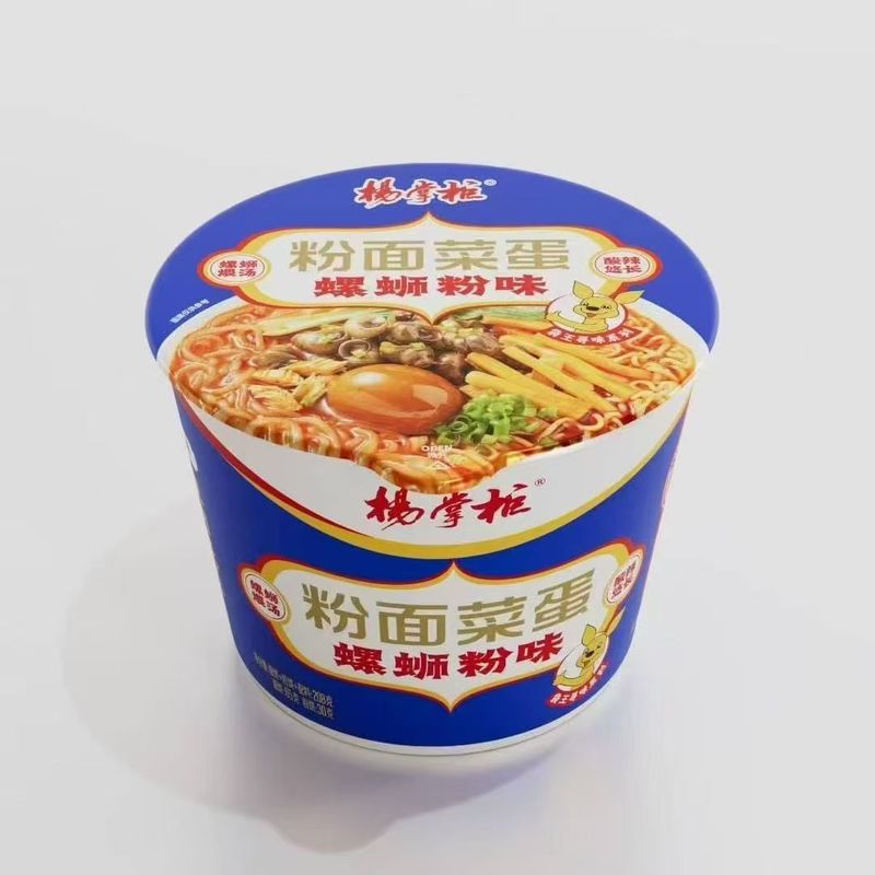 Καθαρό Βάρος 208g Κινέζικα γρήγορα noodles και vermicelli με γεύση σαλιγκαριού αυγού